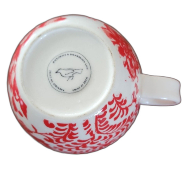 Anthropologie Homegrown Red Initial "F" Monogram Mug - Picture 3 of 4
